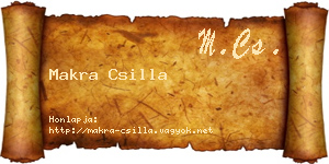 Makra Csilla névjegykártya